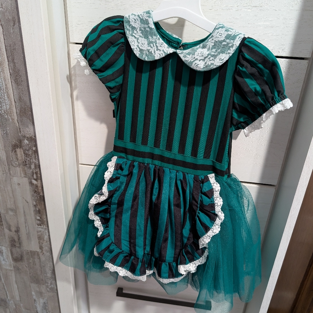 Striped Green and Black Kids Costume